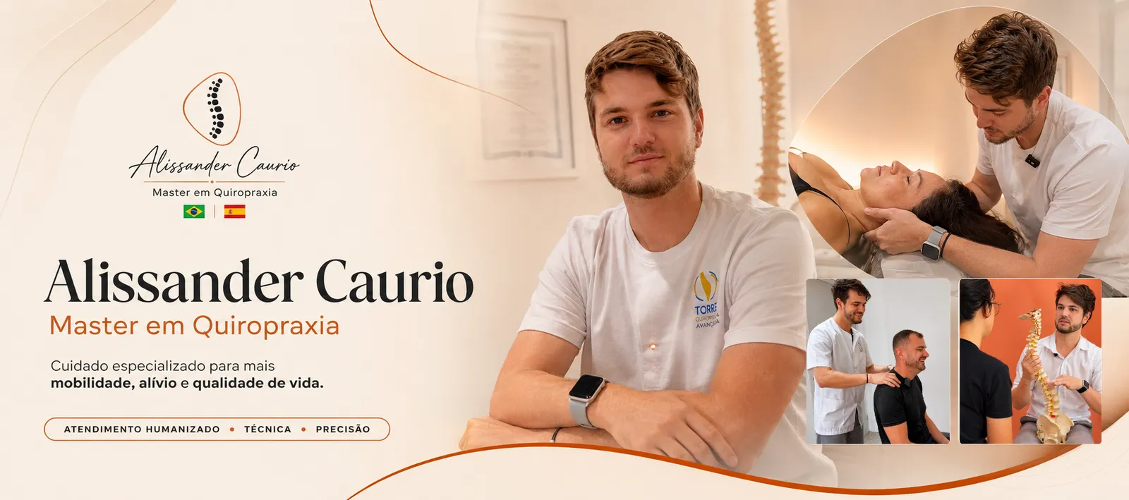 Alissander Caurio, Master em Quiropraxia em Recife: cuidado especializado para mais mobilidade, alívio e qualidade de vida, com atendimento humanizado, técnica e precisão